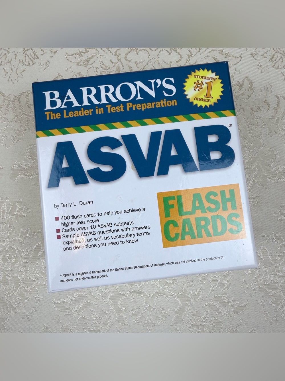 Barron’s ASVAB Flash Cards - Practice, Very Good Condition
